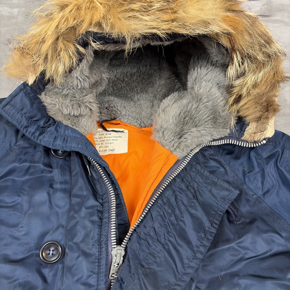 Golden Fleece N-3B Flying Jacket Mens 46 Navy Blue‎ Vintage Snorkel Parka USA - Picture 5 of 16